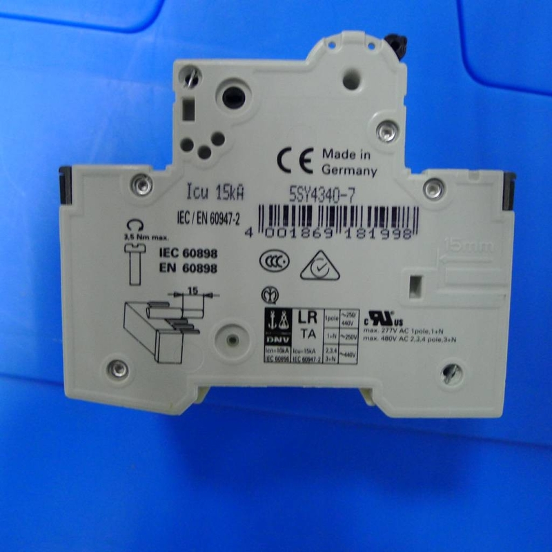 5SY4340-7 Icu 15KA Solar Cell Stringer Parts Siemens Circuit Breakers